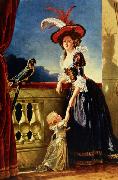 Labille-Guiard, Adelaide Portrait of Louise Elisabeth of France with her son Spain oil painting artist